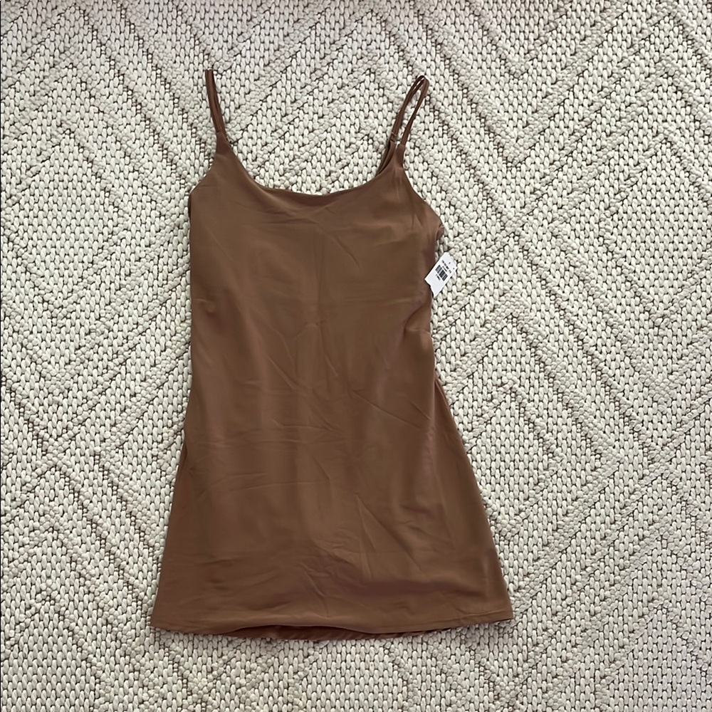 Abercrombie & Fitch Brown Sleeveless Mini Dress, Atheltic with Shorts